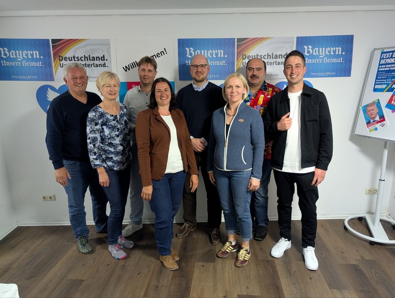 V.l.n.r. Winfried Breidenbach, Dr. Claudia Blodig, Michael Hohenadel, Nadine Storch, Wolfgang Dröse, Monika Weber, Andreas Weiß, Benedikt Brunner
